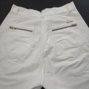EUC - Vintage "Tres Jolie" Cotton Jeans - White - Size 11/12